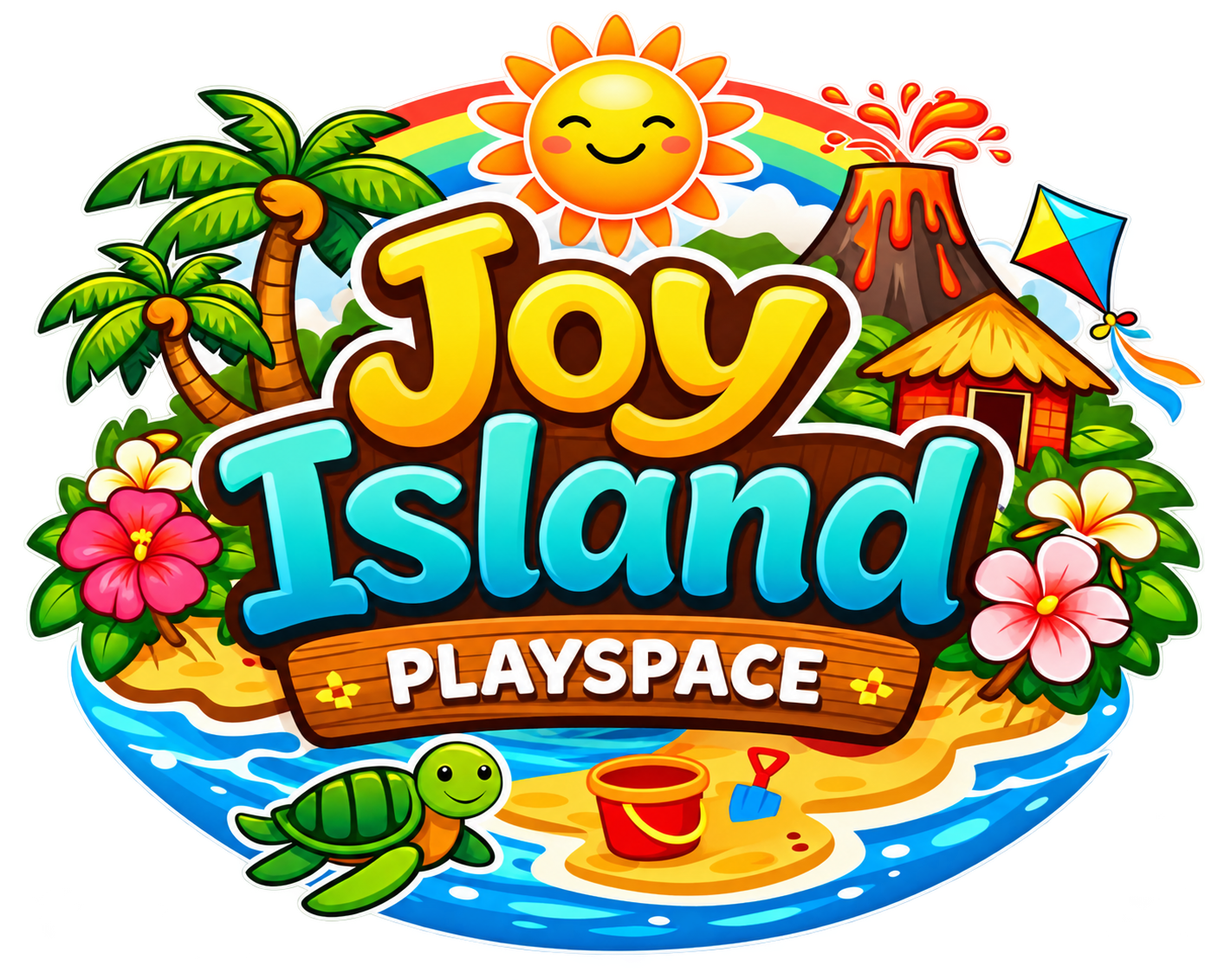 Joy Island Playspace tropical logo